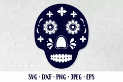 Dia de los Muertos sugar skull SVG. Mexican Day of the Dead Product Image 1