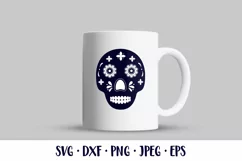 Dia de los Muertos sugar skull SVG. Mexican Day of the Dead Product Image 3