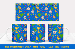 Dia De Los Muertos Mug Wrap. Mexican Sublimation Design 07 Product Image 1