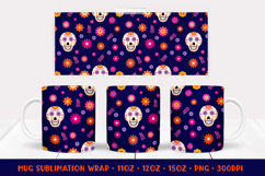 Dia De Los Muertos Mug Wrap. Mexican Sublimation Design 09 Product Image 1