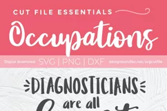 Create cute shirts and tote bags with this diagnostician svg file for Cricut or Silhouette machines
