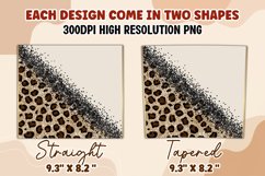 Diagonal Leopard Black Glitter 20Oz Tumbler Sublimation Wrap Product Image 3