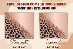 Diagonal Leopard Rose Gold 20Oz Tumbler Sublimation Wrap Product Image 3