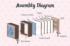 3D Music Pattern Guitar Shadow box SVG Papercut template Product Image 5