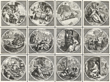 12 Vintage Zodiac Themed Calendar Pages Image Bundle Product Image 2