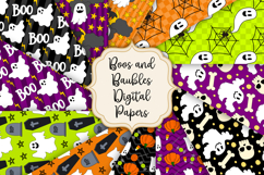 Boos and Baubles: A Whimsical Halloween Paper Pack | PNG Product Image 3