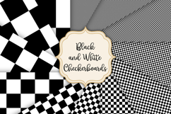 Black and White Checkerboards Digital Paper | 4 Sizes Product Image 2