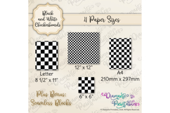 Black and White Checkerboards Digital Paper | 4 Sizes Product Image 4