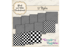 Black and White Checkerboards Digital Paper | 4 Sizes Product Image 5