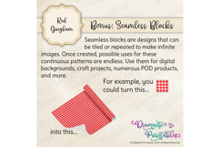 Red Gingham Digital Paper Pack | 12 Styles | 4 Sizes | png Product Image 6