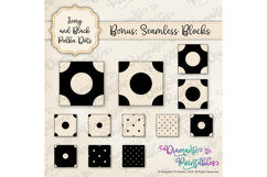 Ivory and Black Polka Dots Digital Paper Pack | 12 Styles Product Image 6