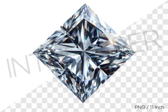 Diagonal rhombus facet shiny gemstone PNG gemstone clipart Product Image 1