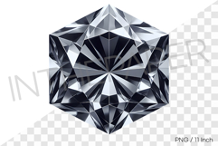 Unique hexagon cut geometry crystal PNG gemstone clipart Product Image 1