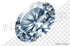 Smooth oval shape brilliant crystal PNG gemstone clipart Product Image 1