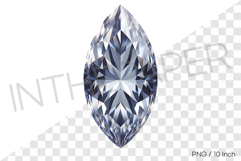 Sharp marquise cut eye shape crystal PNG gemstone clipart Product Image 1