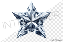 Fantasy star shape brilliant gemstone PNG gemstone clipart Product Image 1