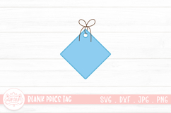 Blank Price Tag On String Clipart | Blank Price Label Product Image 1