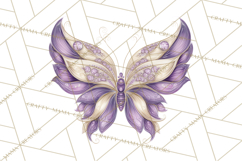 Sparkly Diamond Butterfly Clipart Colorful PNG Graphics Product Image 4