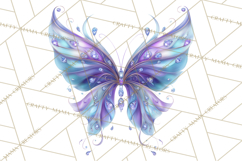Sparkly Diamond Butterfly Clipart Colorful PNG Graphics Product Image 5