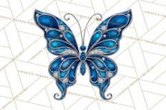 Sparkly Diamond Butterfly Clipart Colorful PNG Graphics Product Image 3