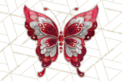 Sparkly Diamond Butterfly Clipart Colorful PNG Graphics Product Image 2