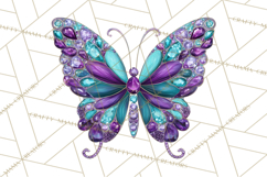 Sparkly Diamond Butterfly Clipart Colorful PNG Graphics Product Image 4