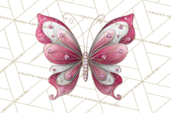 Sparkly Diamond Butterfly Clipart Colorful PNG Graphics Product Image 3
