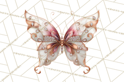 Sparkly Diamond Butterfly Clipart Colorful PNG Graphics Product Image 4