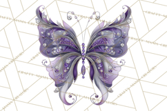 Sparkly Diamond Butterfly Clipart Colorful PNG Graphics Product Image 5