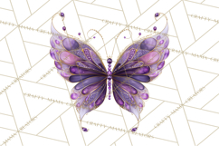 Sparkly Diamond Butterfly Clipart Colorful PNG Graphics Product Image 5