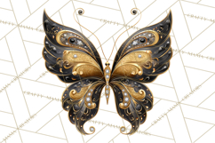 Sparkly Diamond Butterfly Clipart Colorful PNG Graphics Product Image 3