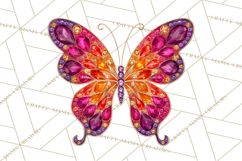 Sparkly Diamond Butterfly Clipart Colorful PNG Graphics Product Image 3
