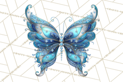 Sparkly Diamond Butterfly Clipart Colorful PNG Graphics Product Image 5