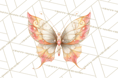 Sparkly Diamond Butterfly Clipart Colorful PNG Graphics Product Image 5
