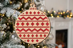 Diamond Christmas Bauble SVG Laser Cut File For Crafters Product Image 2