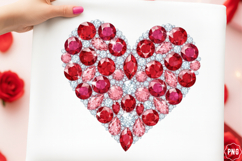 Diamond Glitter Valentine Heart Png Product Image 1
