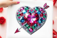 Diamond Glitter Valentine Png Heart Png Product Image 1