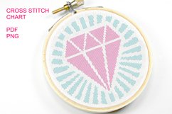 Diamond in Sunburst Cross Stitch Color Chart