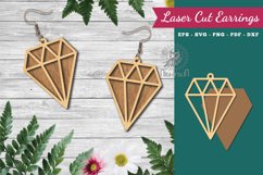 Diamond Laser Cut Earrings Product Image 1