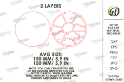 Diamond Mosaic Blank Laser Cut. Diamond Painting SVG. Sunset Product Image 2