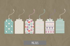 Diamond with Vintage Color Seamless Pattern Shaped Tags Product Image 1
