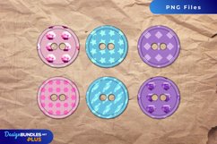 Diamond with Vintage Color Seamless Pattern with Buttons Product Image 1