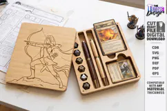 Dice and Miniature Holder Laser Cut | Wooden Dice Vault |CNC Product Image 1