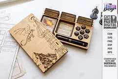Dice and Miniature Holder Laser Cut | Wooden Dice Vault |CNC Product Image 1