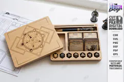 Dice and Miniature Holder Laser Cut | Wooden Dice Vault |CNC Product Image 1