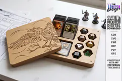 Dice and Miniature Holder Laser Cut | Wooden Dice Vault |CNC Product Image 1