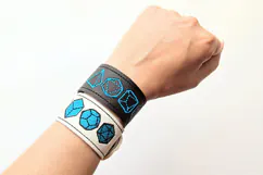 Dice Set Bracelet Wristband ITH Applique Embroidery
