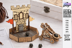 Dice Catapult Laser Cut | RPG Gaming Accessories | Castle Product Image 1