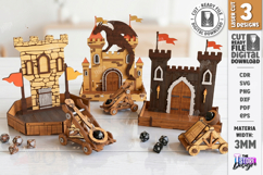 Dice Catapult Laser Cut Bundle | RPG Gaming Accessories SVG Product Image 1