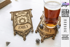 Dice Coasters Laser Cut Bundle | RPG Design | Cup Coasters Product Image 2